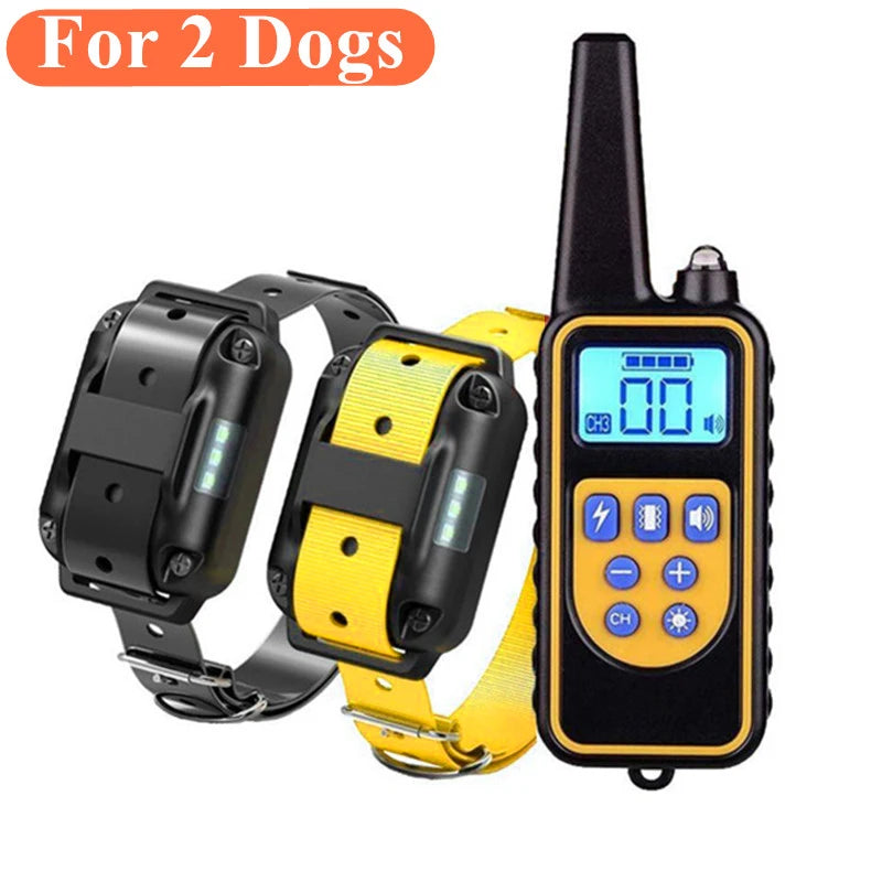 SnugPet™ Electric Dog Training Collar Waterproof Dog Bark Collar Pet With Remote Control Rechargeable Anti Barking Device All Size Dogs