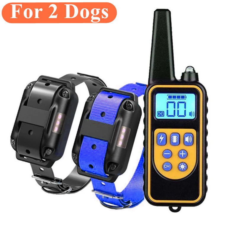 SnugPet™ Electric Dog Training Collar Waterproof Dog Bark Collar Pet With Remote Control Rechargeable Anti Barking Device All Size Dogs