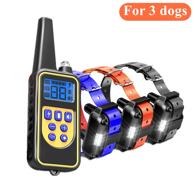 SnugPet™ Electric Dog Training Collar Waterproof Dog Bark Collar Pet With Remote Control Rechargeable Anti Barking Device All Size Dogs