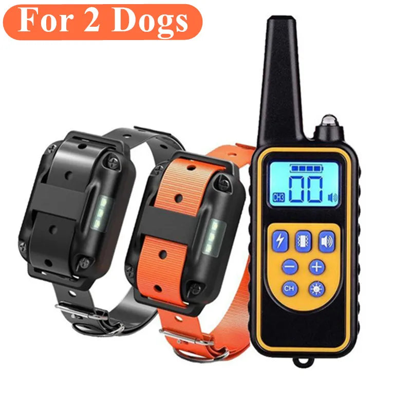 SnugPet™ Electric Dog Training Collar Waterproof Dog Bark Collar Pet With Remote Control Rechargeable Anti Barking Device All Size Dogs