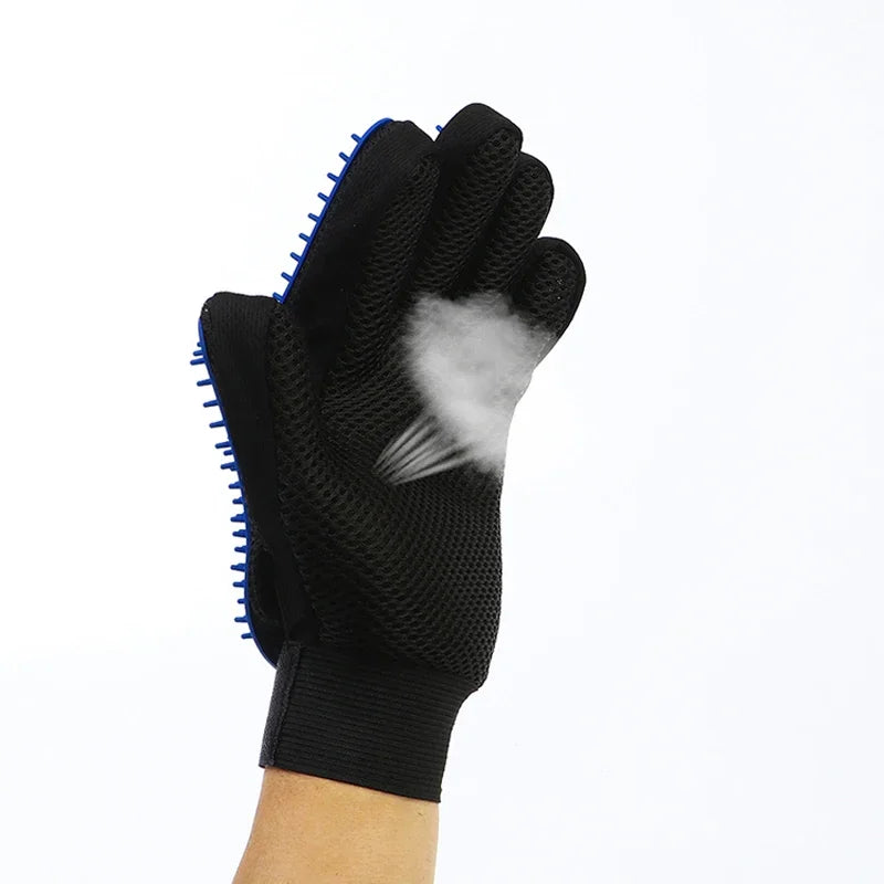 SnugPet™ Silicone Pet Grooming Gloves – Hair Removal & Massage Brush for Cats & Dogs