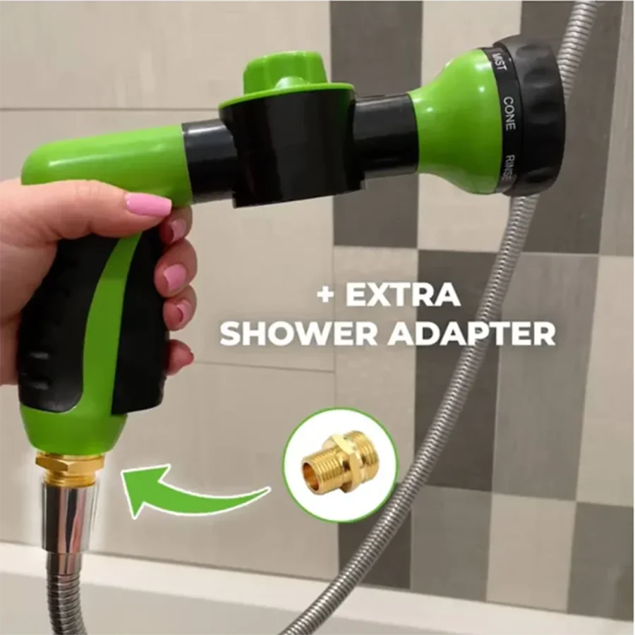 SnugPet™ High-Pressure Sprayer Nozzle Hose Dog Shower Gun - 3 Mode Adjustable Pet Wash Cleaning Bath Water Foam Soap Sprayer