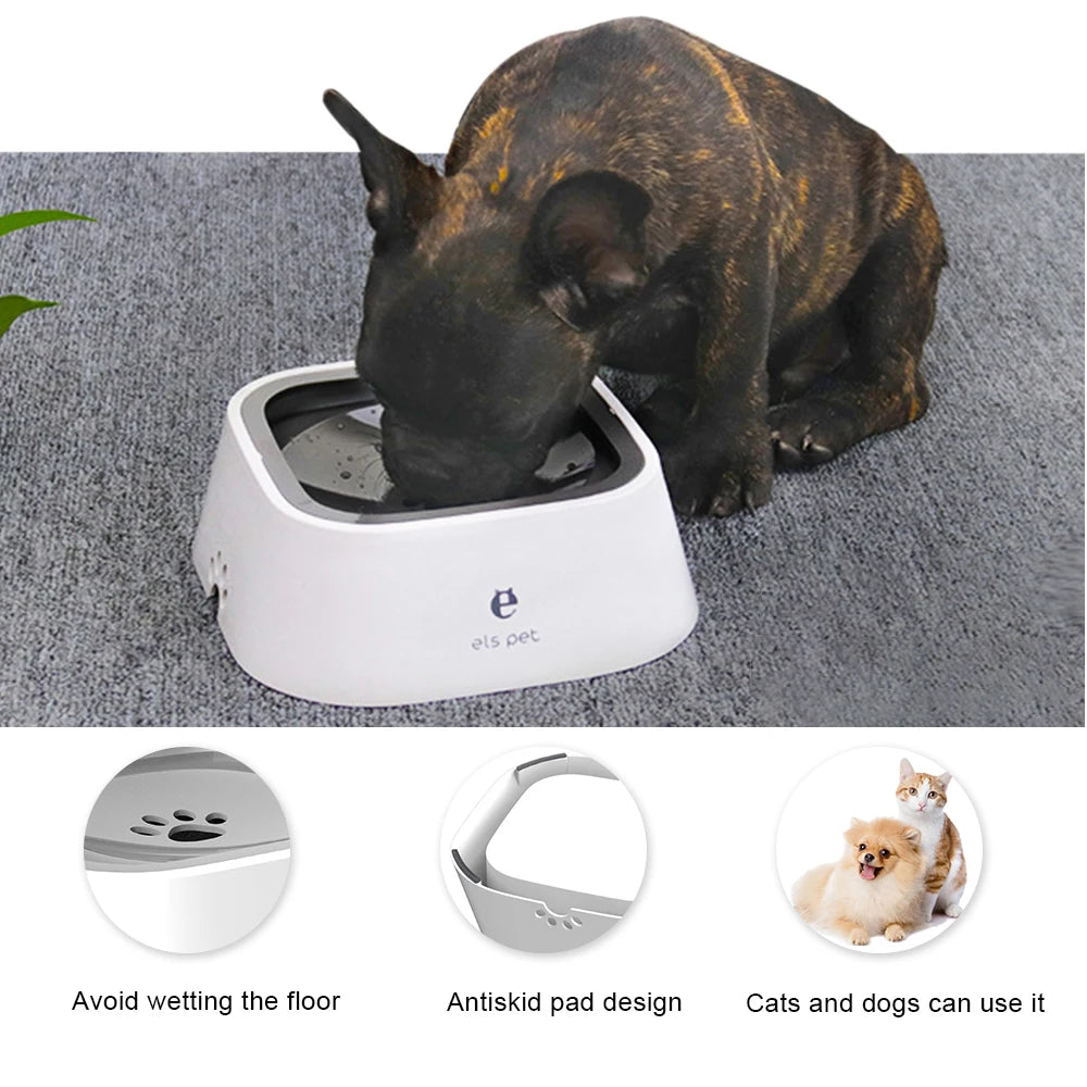 SnugPet™ 1.5L Dog Drinking Water Floating Bowl – Non-Spill, Anti-Wet Mouth Pet Water Dispenser for Cats & Dogs