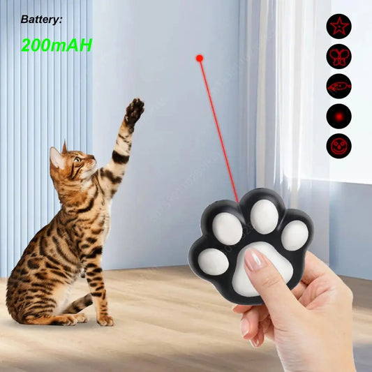 SnugPet™ Interactive Cat Laser Toy – 5 Adjustable Patterns, USB Rechargeable, Training Chaser for Indoor Cats & Dogs