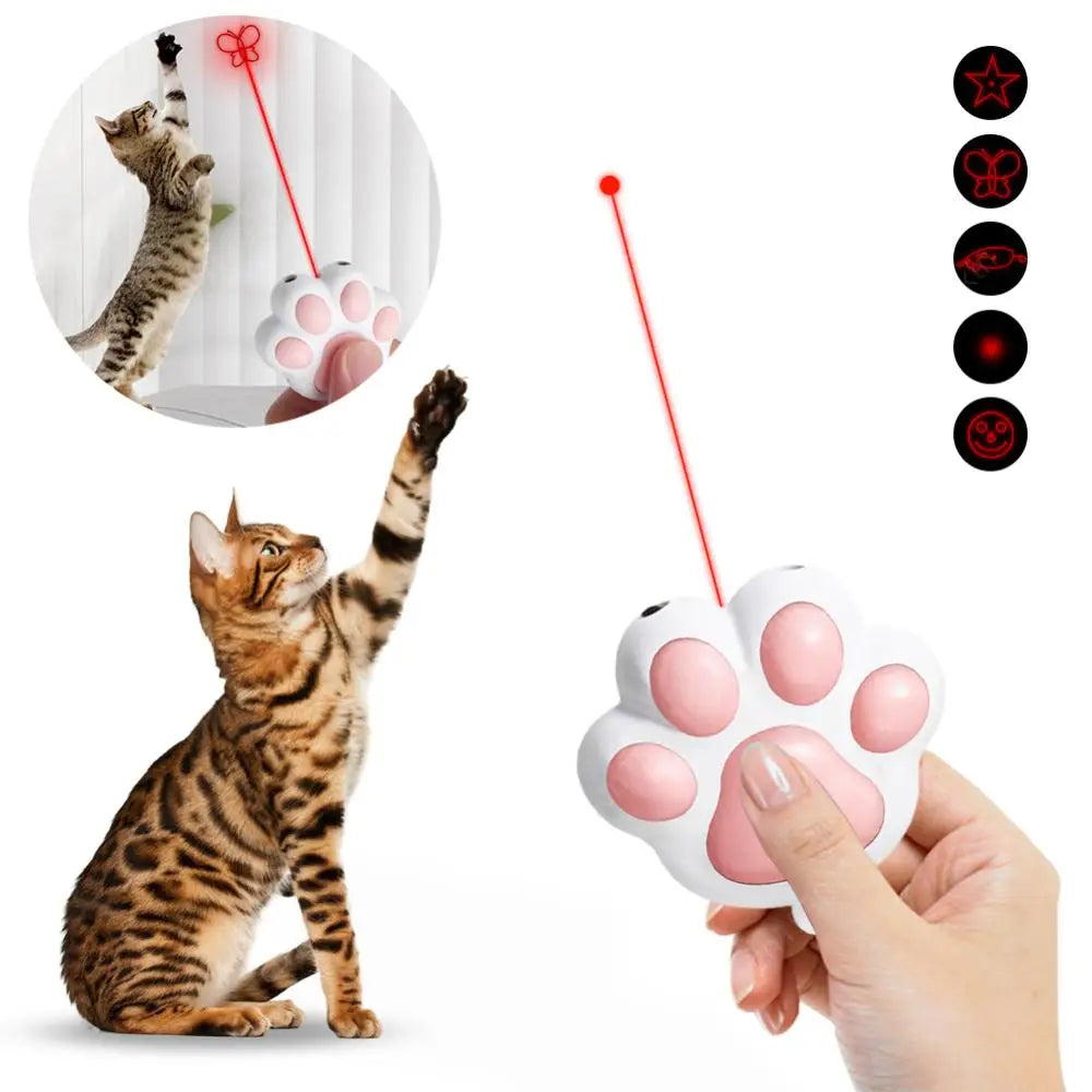 SnugPet™ Interactive Cat Laser Toy – 5 Adjustable Patterns, USB Rechargeable, Training Chaser for Indoor Cats & Dogs