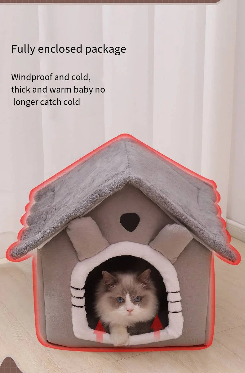 SnugPet™ Dog and Cat House - Cozy Dog House, Detachable and Washable, for All Seasons