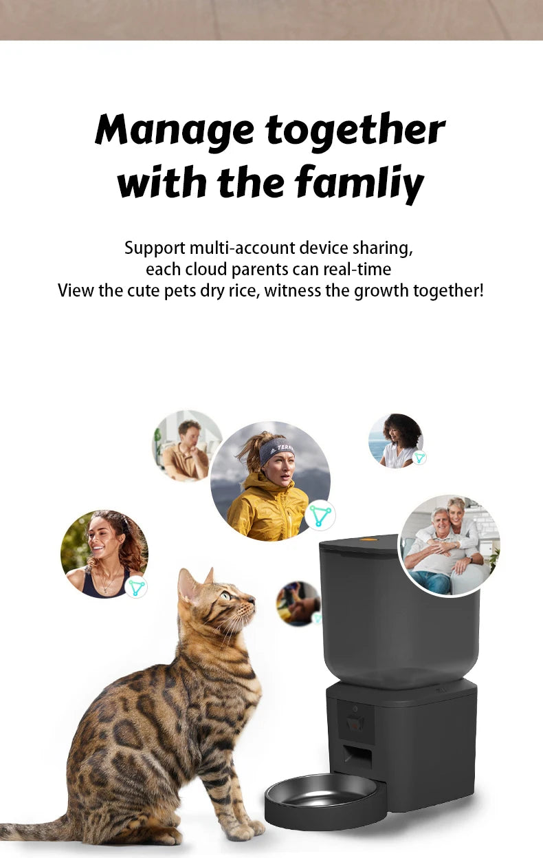 SnugPet™ 8L Automatic Cat & Dog Feeder with 1080p Camera – 5G WiFi Smart Food Dispenser with Voice Recorder & Tuya APP Control