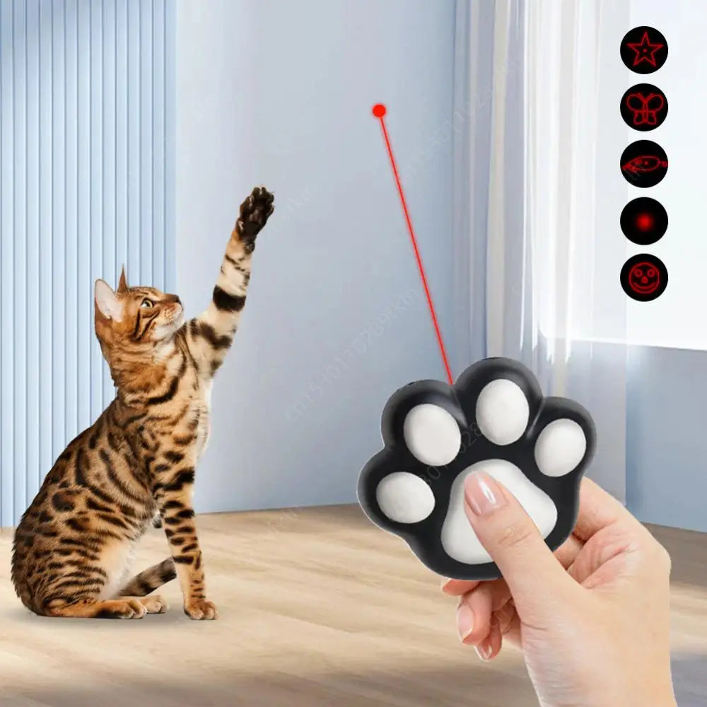 SnugPet™ Interactive Cat Laser Toy – 5 Adjustable Patterns, USB Rechargeable, Training Chaser for Indoor Cats & Dogs