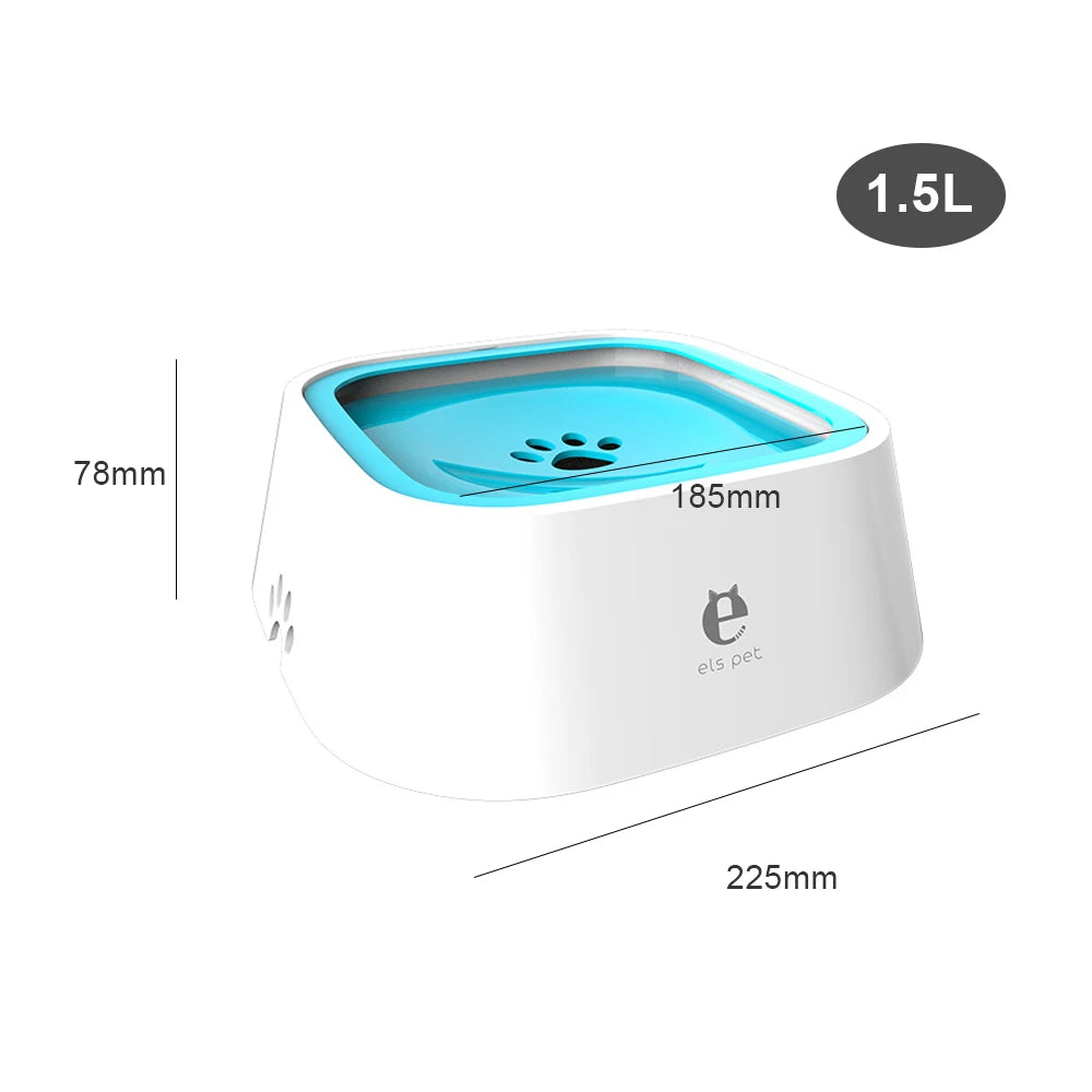 SnugPet™ 1.5L Dog Drinking Water Floating Bowl – Non-Spill, Anti-Wet Mouth Pet Water Dispenser for Cats & Dogs