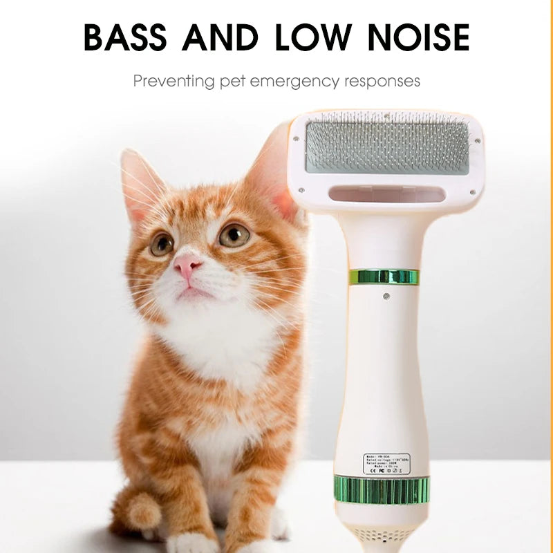 SnugPet™ 2-in-1 Pet Hair Dryer & Grooming Brush – Professional Home Grooming Tool for Cats & Dogs